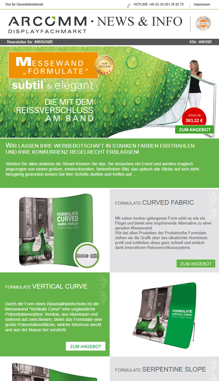 Vorschau Newsletter Formulate Wall