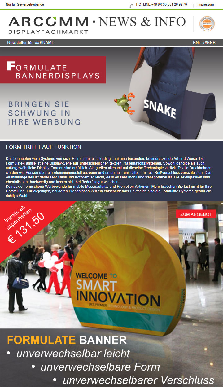 Vorschau Newsletter Formulate